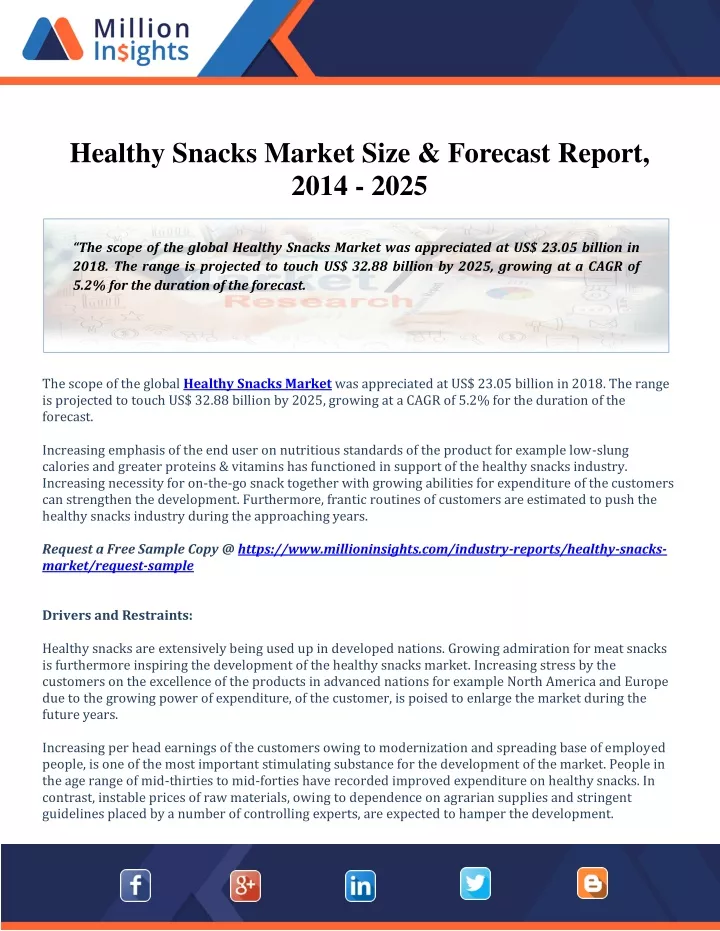 healthy snacks market size forecast report 2014