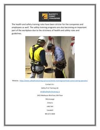 the health and safety training rules have been