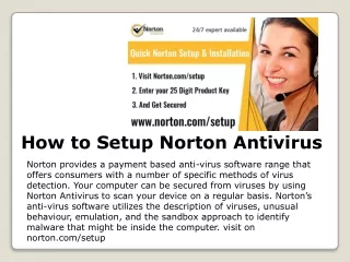 www.norton.com/setup | Setup, Download and install Norton Antivirus with Product key