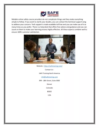 reliable online safety course providers