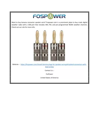want to buy banana connector speaker wire