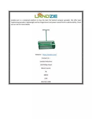 Lawn Topdressing Spreader | Landzie.com