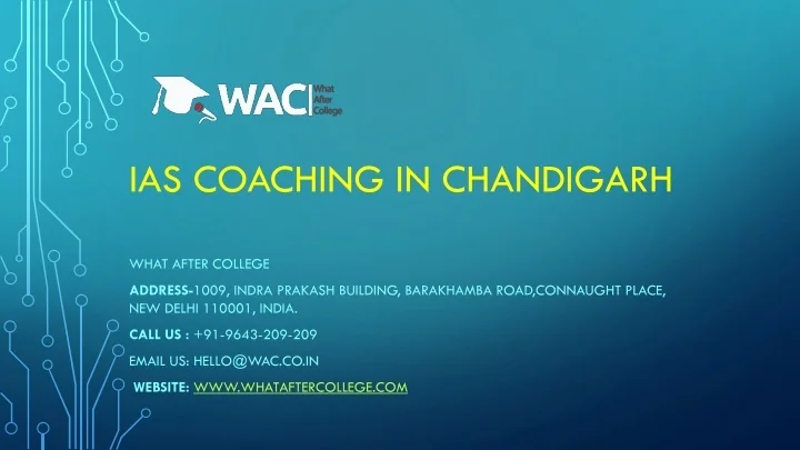 PPT - Top IAS Coaching in Chandigarh PowerPoint Presentation, free ...