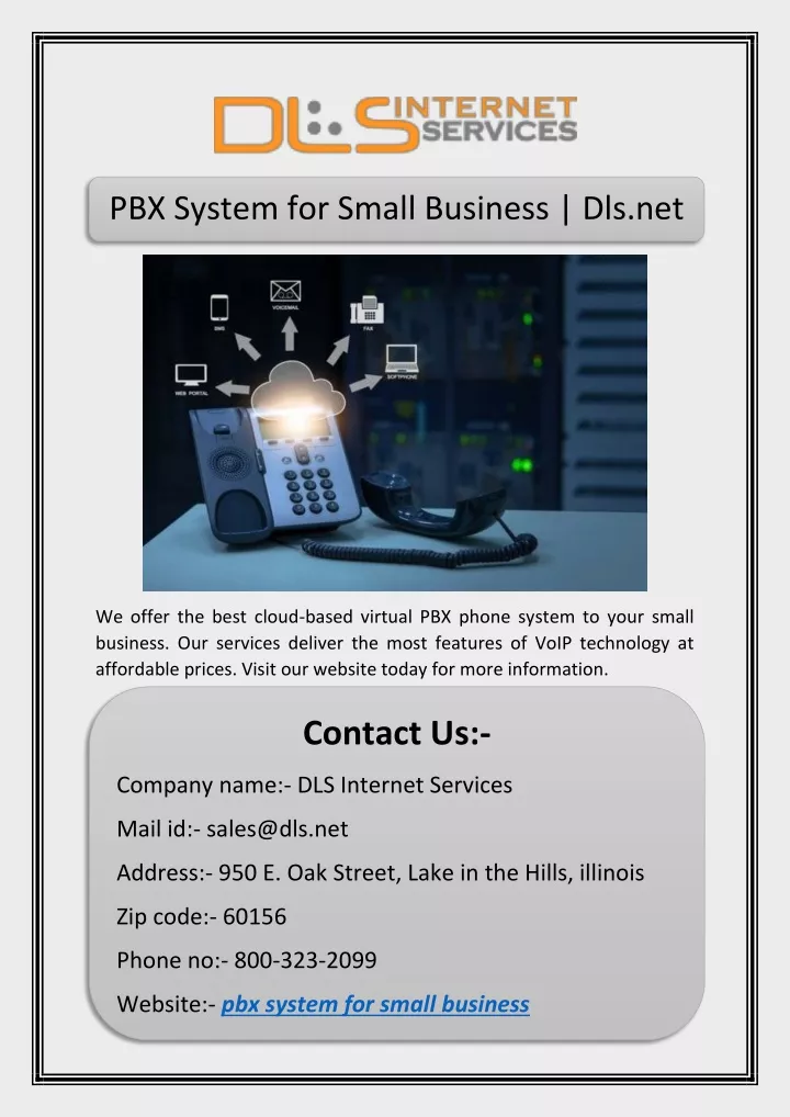 pbx system for small business dls net