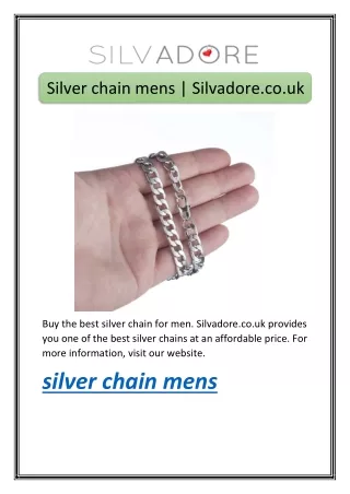 Silver chain mens | Silvadore.co.uk
