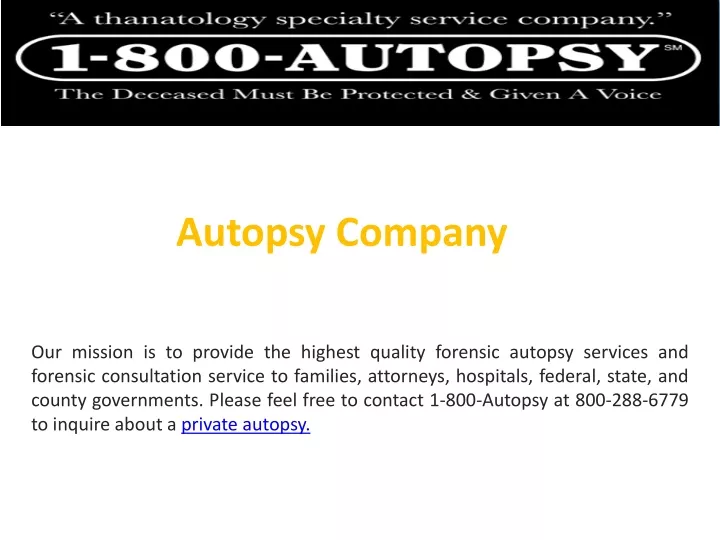 autopsy company