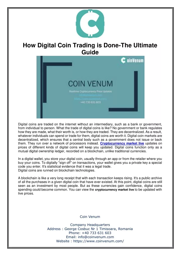 how digital coin trading is done the ultimate