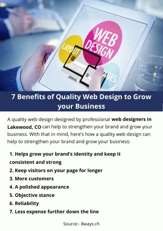 7 benefits of quality web design to grow your