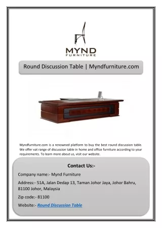 round discussion table myndfurniture com