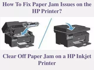 how t o fix paper jam issues on the hp printer