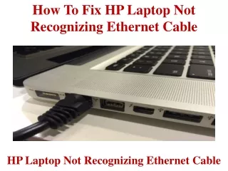 how to fix hp laptop not recognizing ethernet