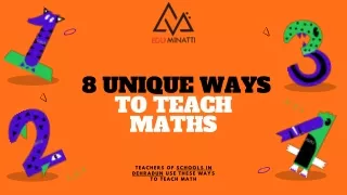 8 unique ways to teach maths