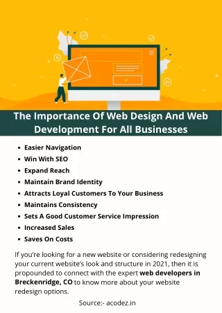the importance of web design and web development