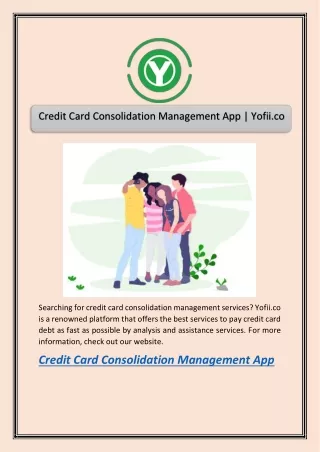 Credit Card Consolidation Management App | Yofii.co