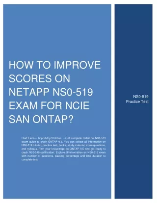 how to improve scores on netapp ns0 519 exam