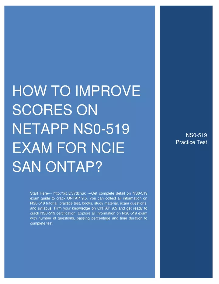 how to improve scores on netapp ns0 519 exam