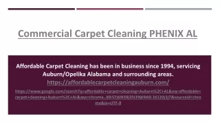 Commercial Carpet Cleaning PHENIX AL