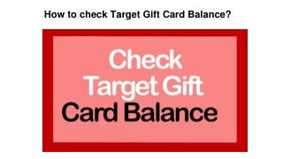 how to check target gift card balance