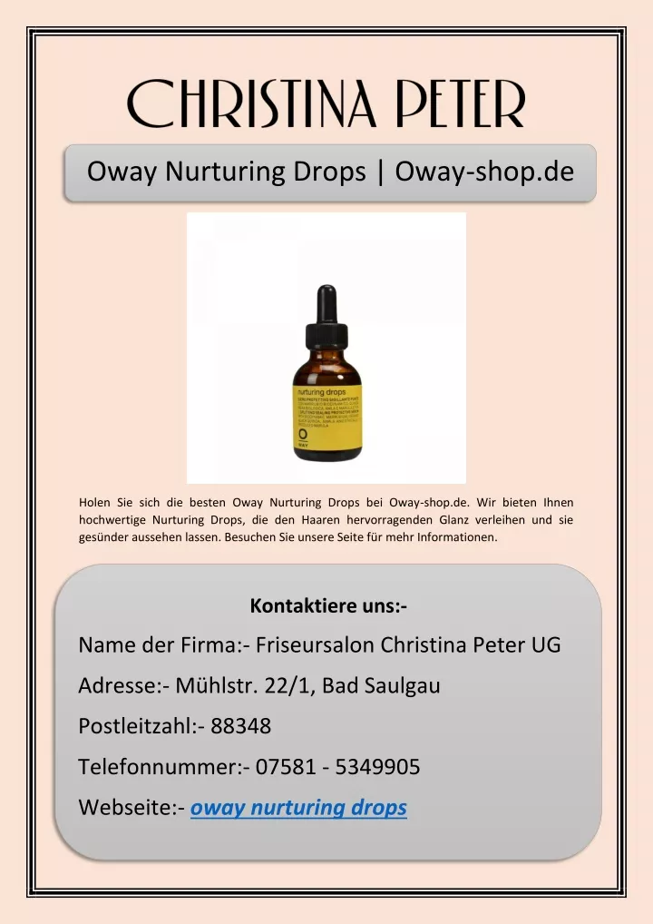 oway nurturing drops oway shop de