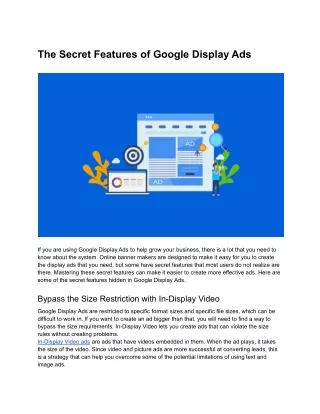 The Secret Features of Google Display Ads