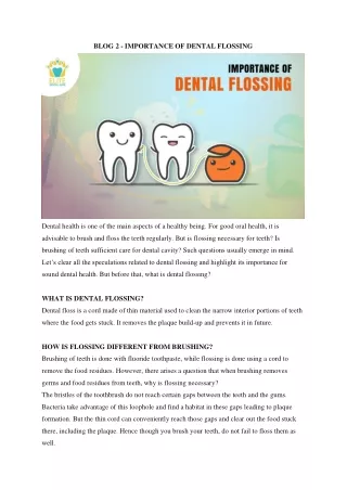 blog 2 importance of dental flossing