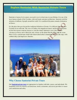 explore santorini with santorini private tours