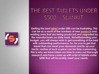 THE BEST TABLETS UNDER $500 | SLANKIT