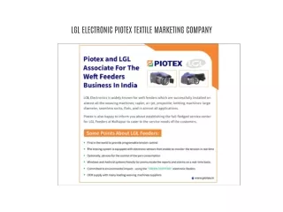 LGL Electronics Product | Piotex Textile Marketing Company