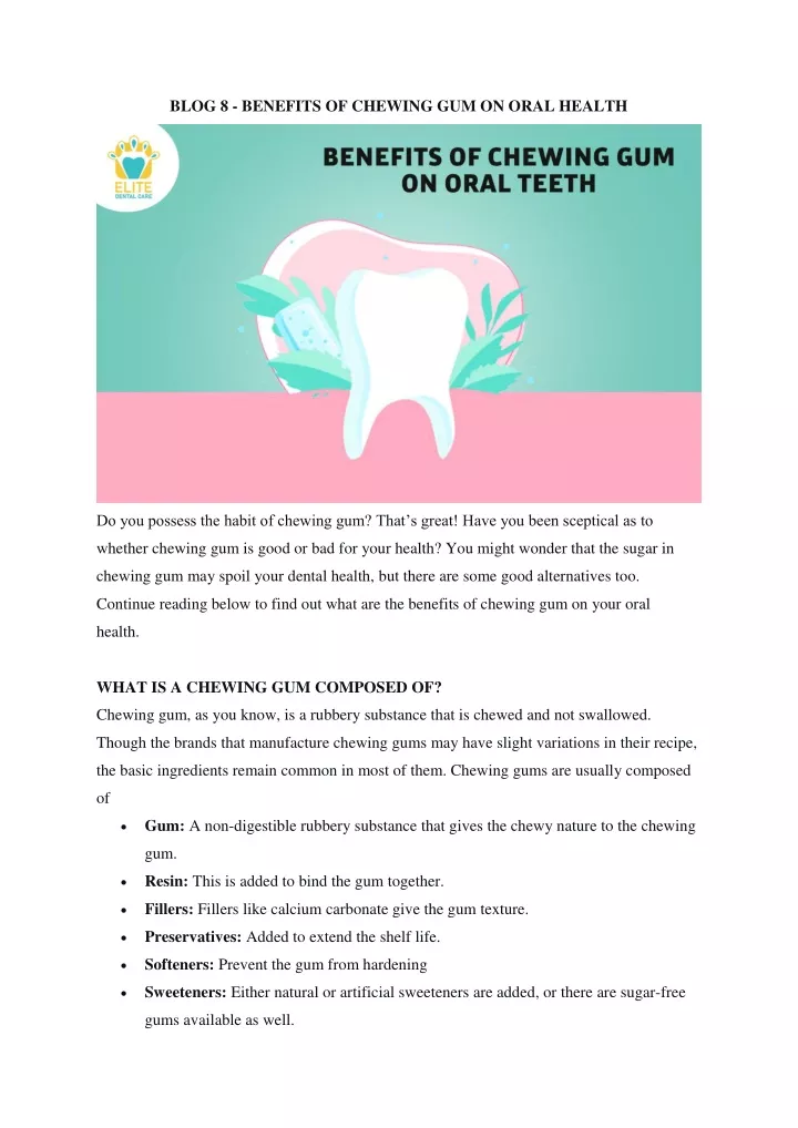 blog 8 benefits of chewing gum on oral health