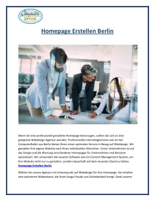 homepage erstellen berlin