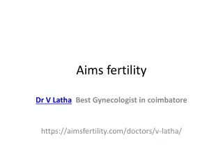 Dr V Latha Best Gynecologist in coimbatore