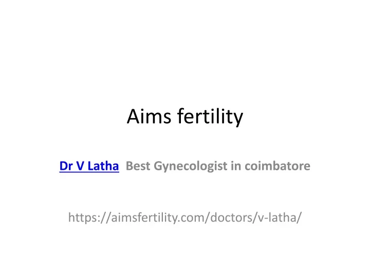 aims fertility