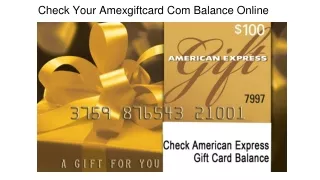 Check Your Amexgiftcard Com Balance Online