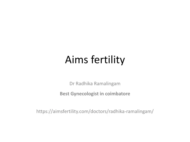 aims fertility