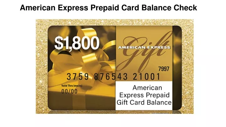 american express prepaid card balance check