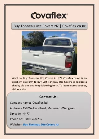 Buy Tonneau Ute Covers NZ | Covaflex.co.nz