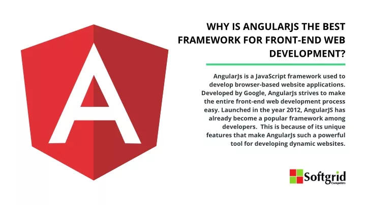 why is angularjs the best framework for front