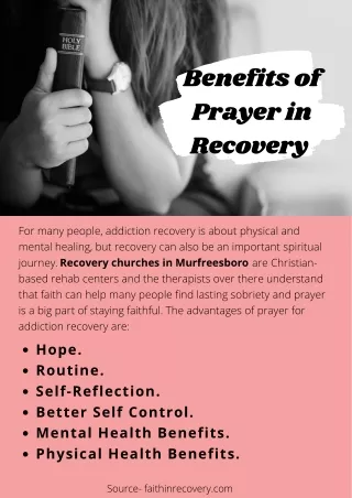 benefits of prayer in recovery