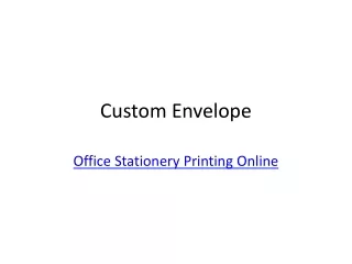 custom envelope