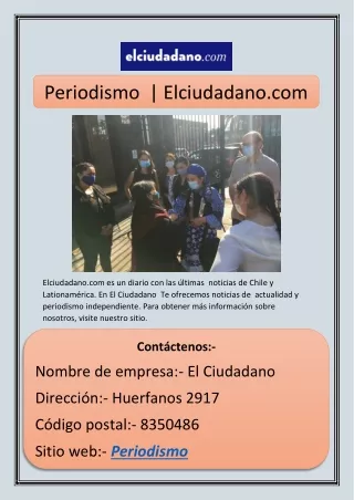 Periodismo  | Elciudadano.com