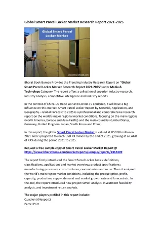 global smart parcel locker market research report