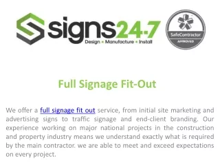 full signage fit out