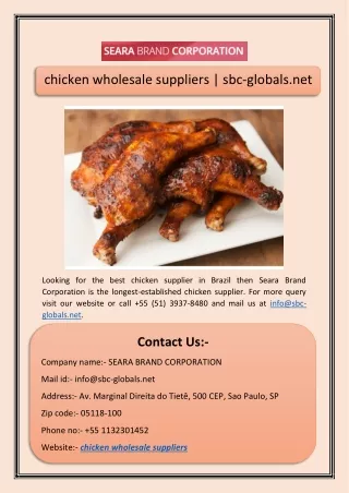 chicken wholesale suppliers | sbc-globals.net