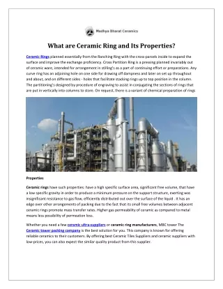 What are Ceramic Ring and Its Properties?