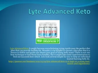 Lyte Advanced Keto - Obtain A Flat Stomach