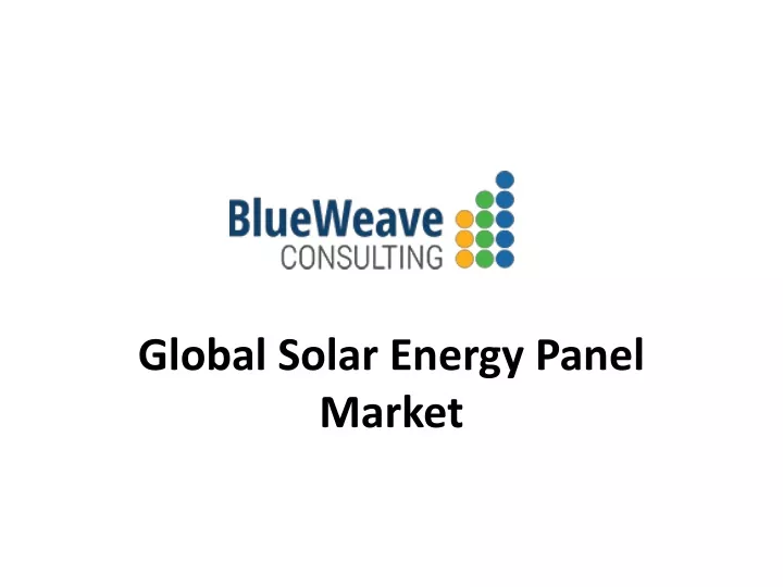 global solar energy panel market