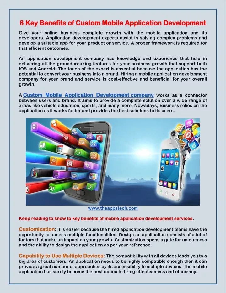 8 8 key benefits of custom mobile application