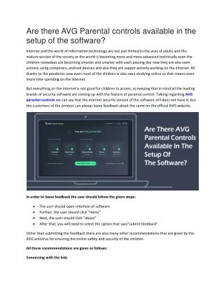 are there avg parental controls available