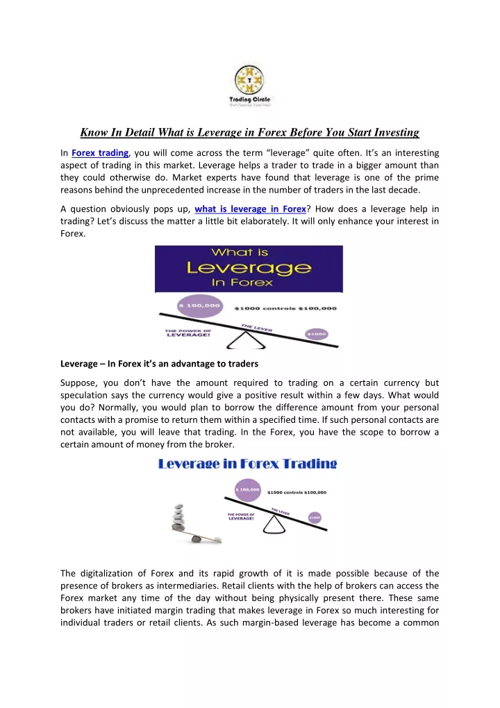 know in detail what is leverage in forex before