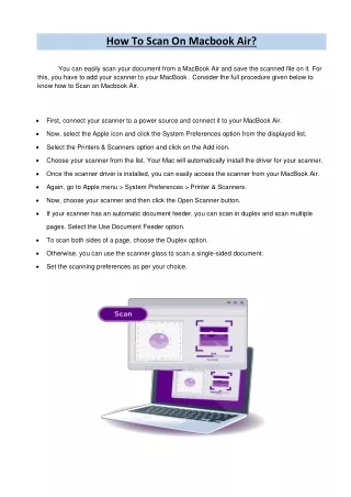 how to scan on macbook air